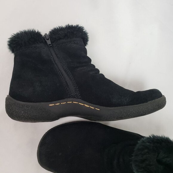 St John's Bay Women's Black Ankle Snow Boots Faux Fur Sz 6M EXCELLENT CONDITION! - Picture 4 of 8
